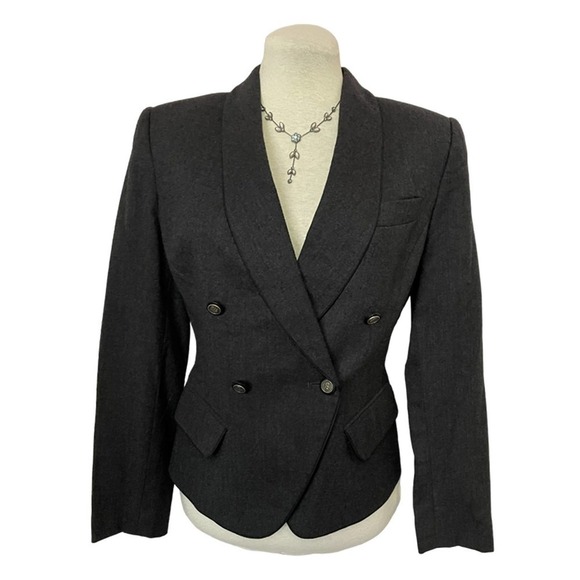 Ann Taylor Gray Wool Blazer Size 4 - Picture 1 of 9